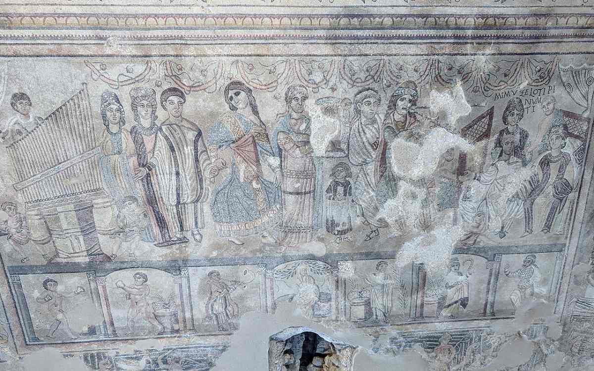 Details of the mosaic of the Roman Villa of Noheda.