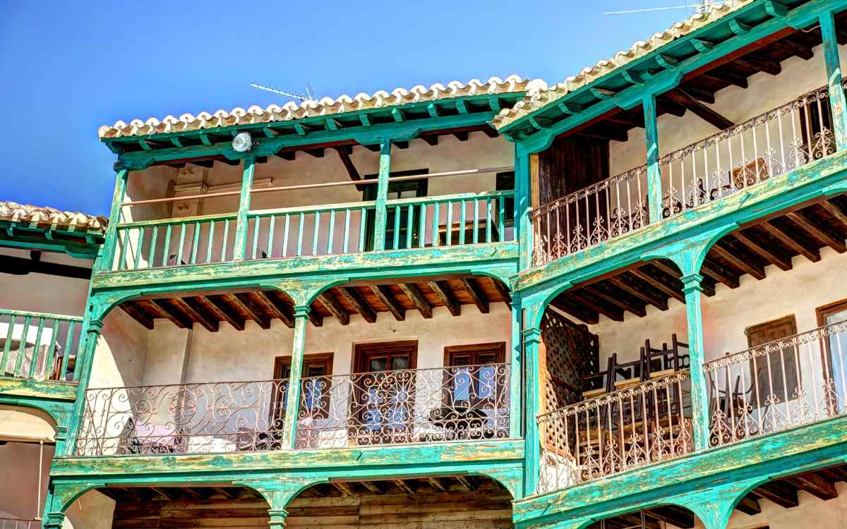 Typical balconies in Chinchón.