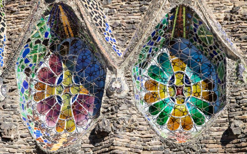 Composite of materials from the Crypt’s façade.