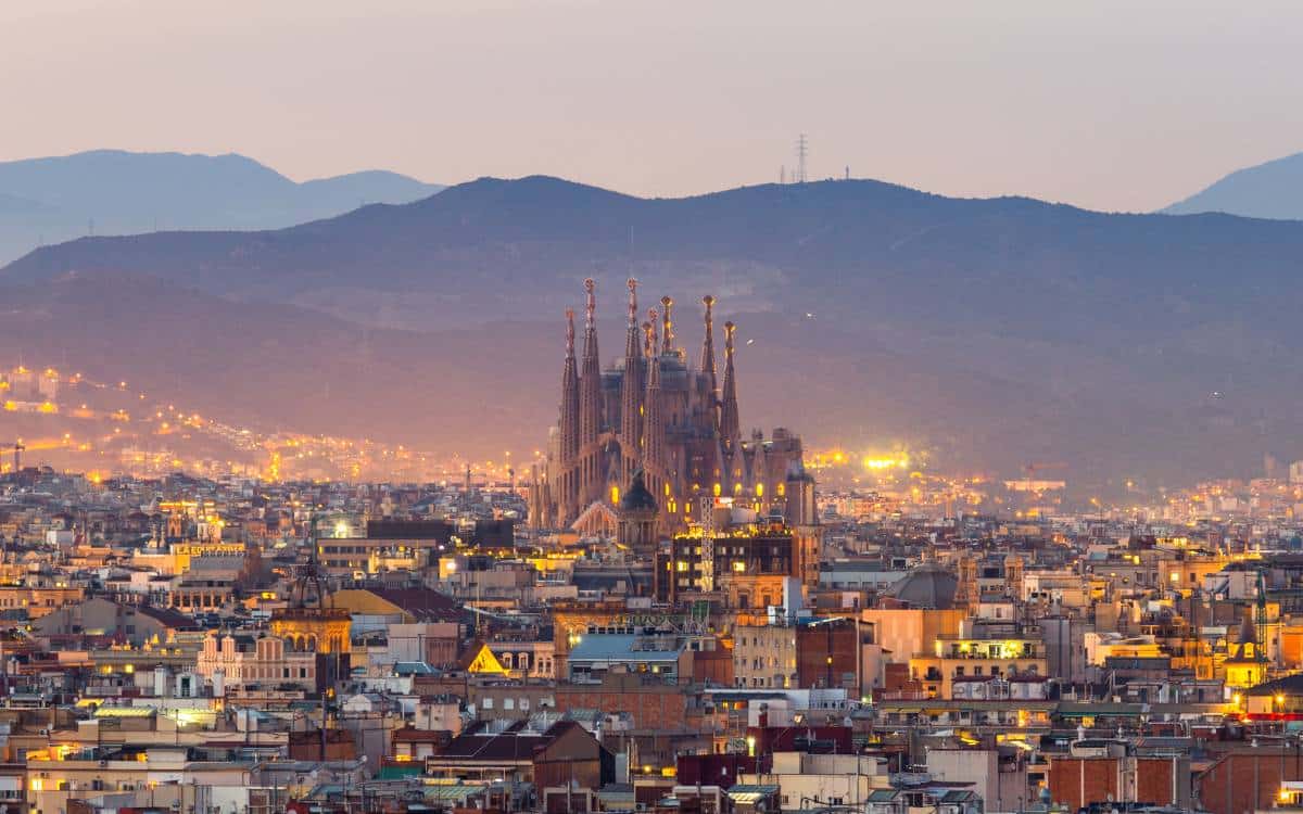 Panoramic view of Barcelona.