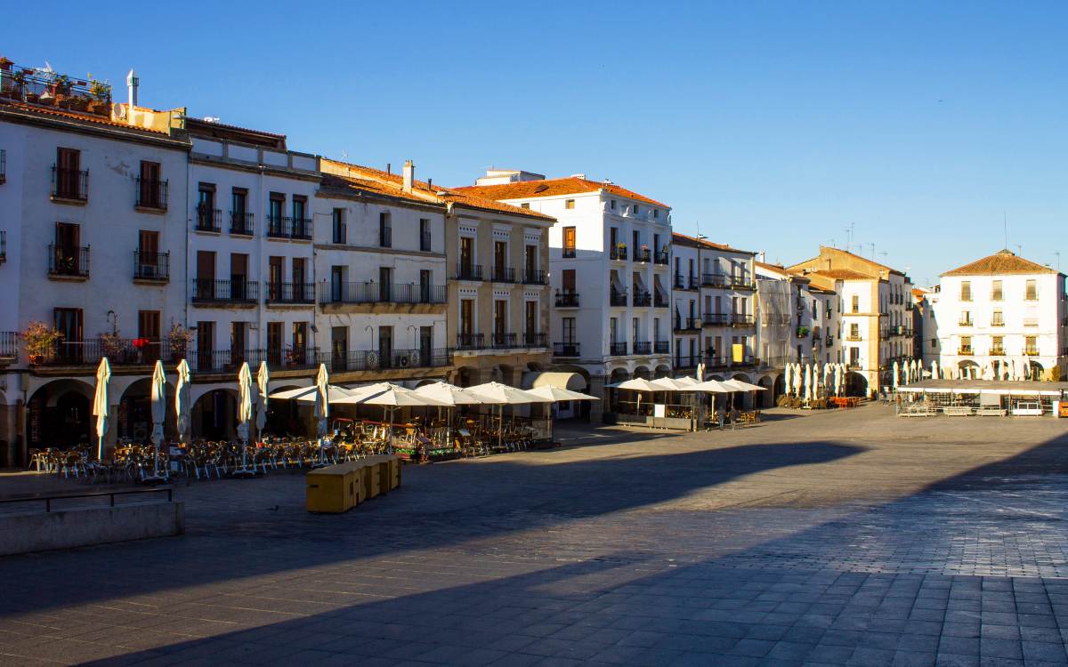 Terrazas in Cáceres’ Plaza Mayor.