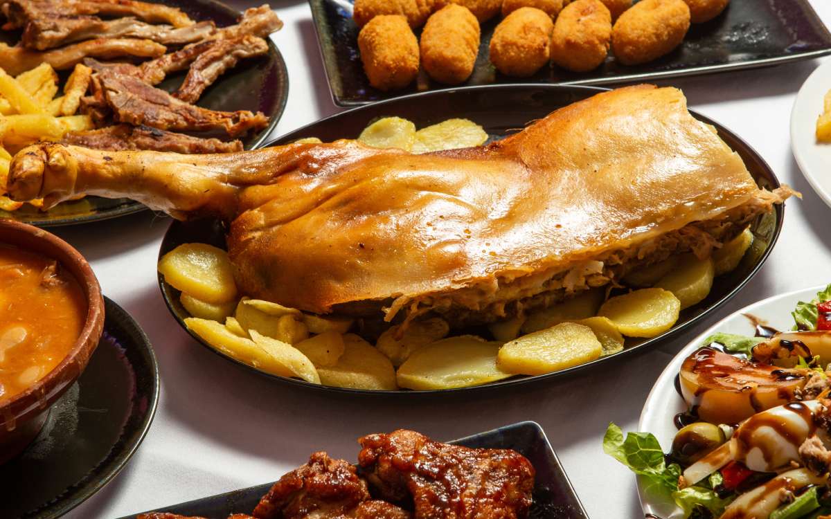 Roast suckling pig.