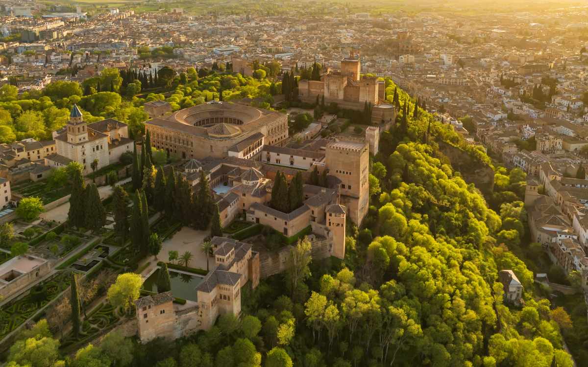 Aerial view of the Alhambra
