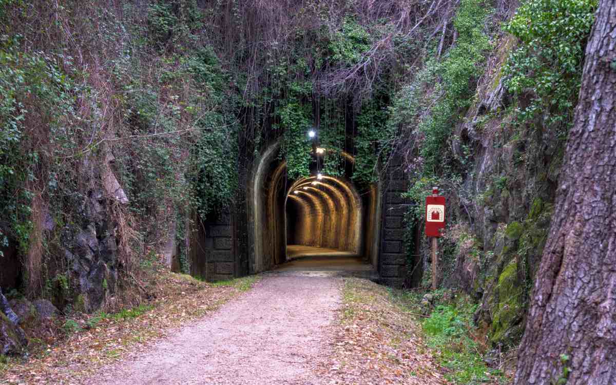 Tunnel at the Vía Verde Ruta de la Plata