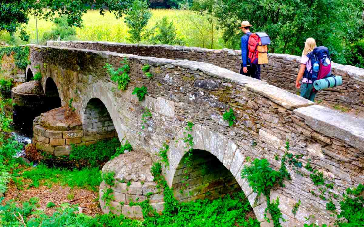 A bridge in Sarria on the Camino de Santiago