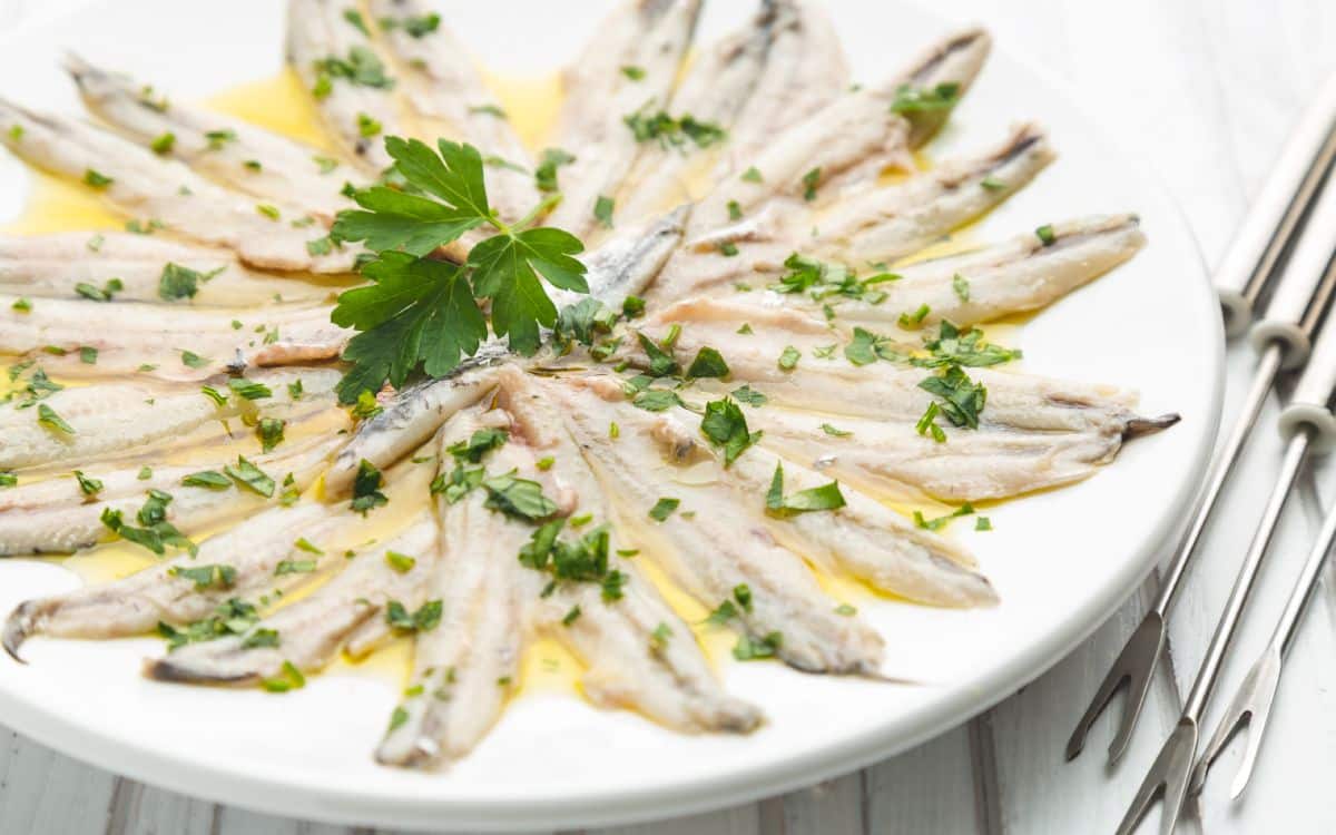 Anchovies in vinegar