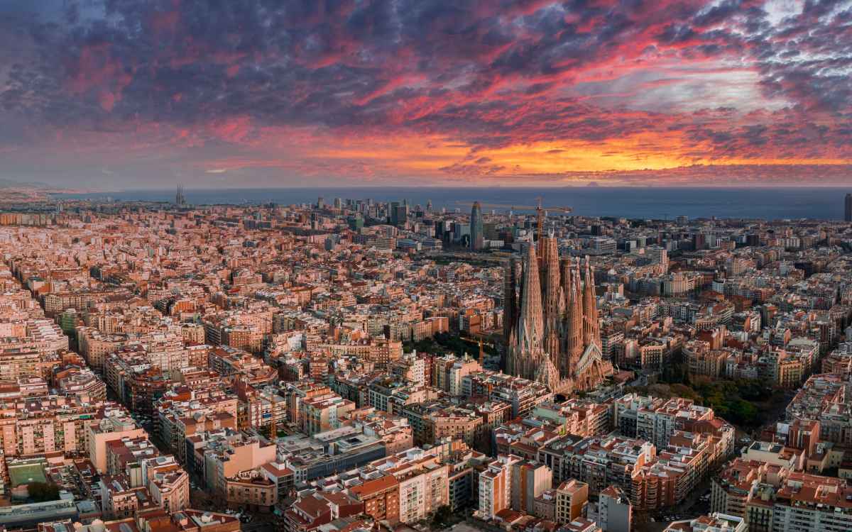 Panoramic view of Barcelona