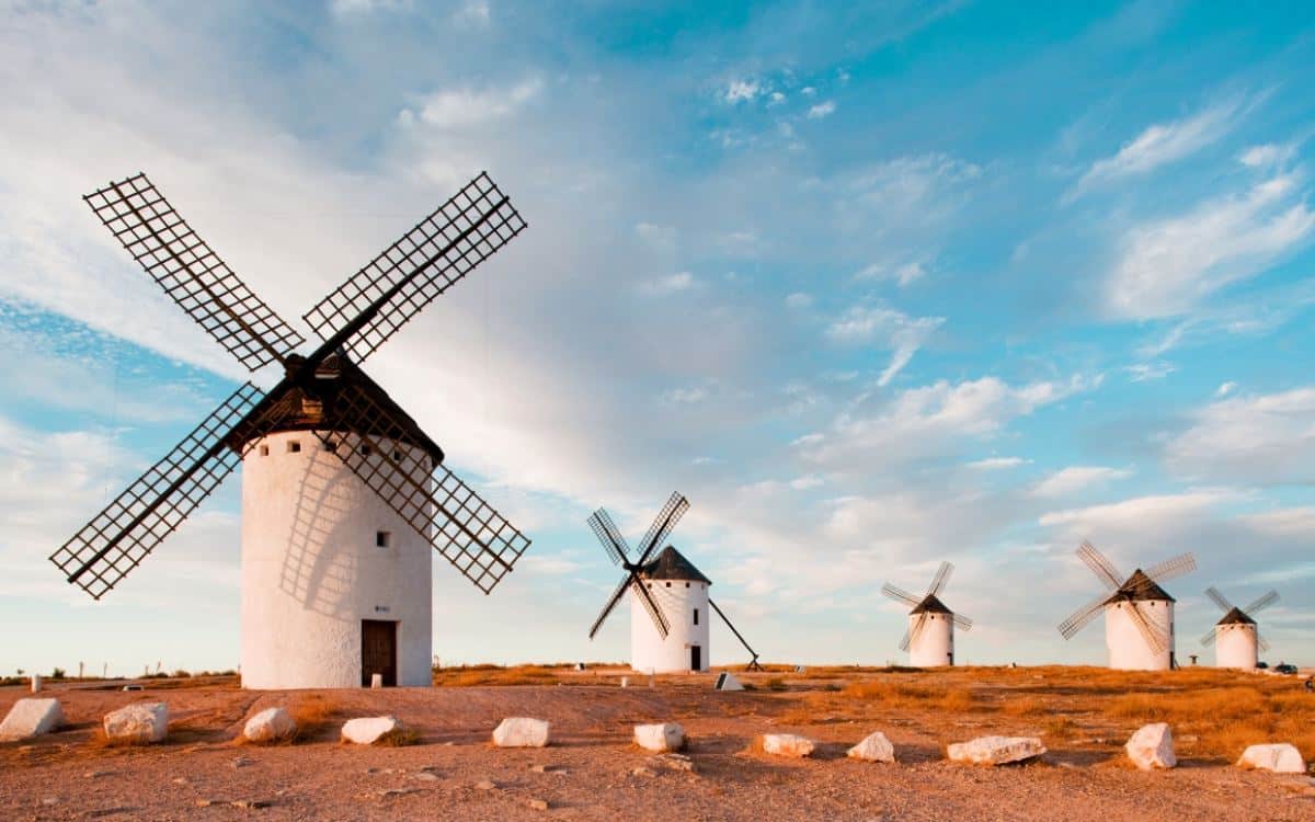 Spanish windmills in Campo de Criptana, Castilla-La Mancha