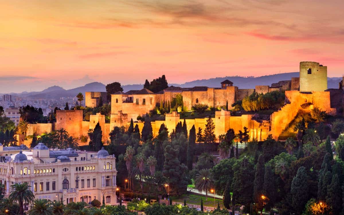 View of Málaga and its citadel