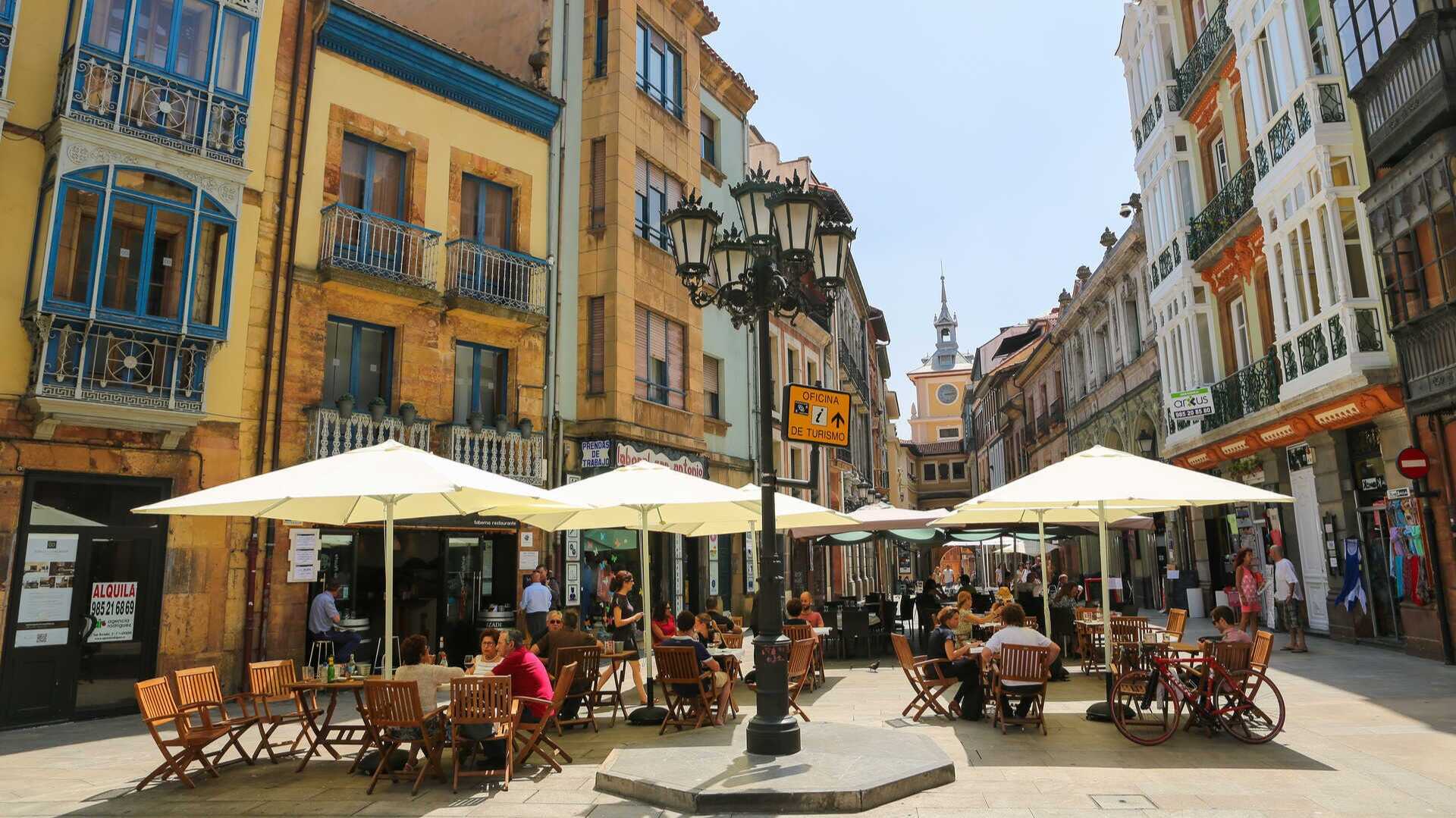 Terraces in Oviedo, Asturias. | Shutterstock