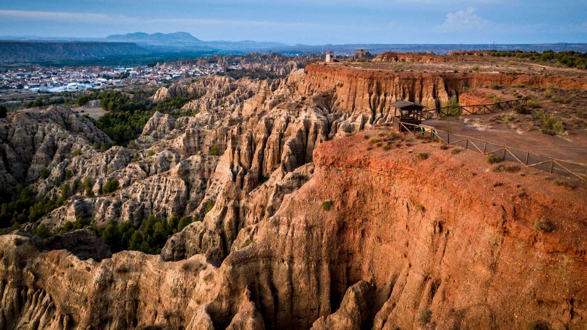 The vantage point at the Gulleys of Marchal in Granada Province. | Shutterstock