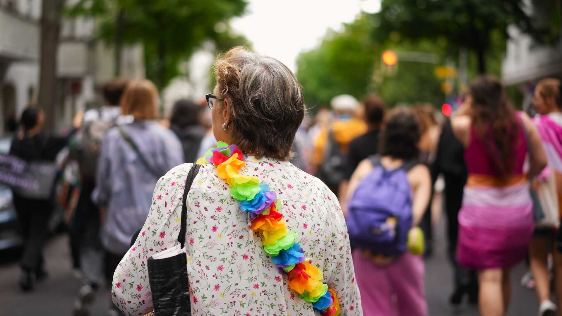 People showing support during Gay Pride month. | Shutterstock